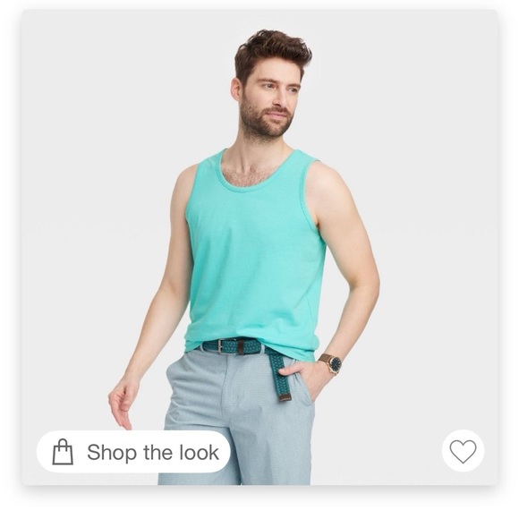 Men's Tank Top - Goodfellow & Co™ Turquoise Blue - Picture 3 of 3